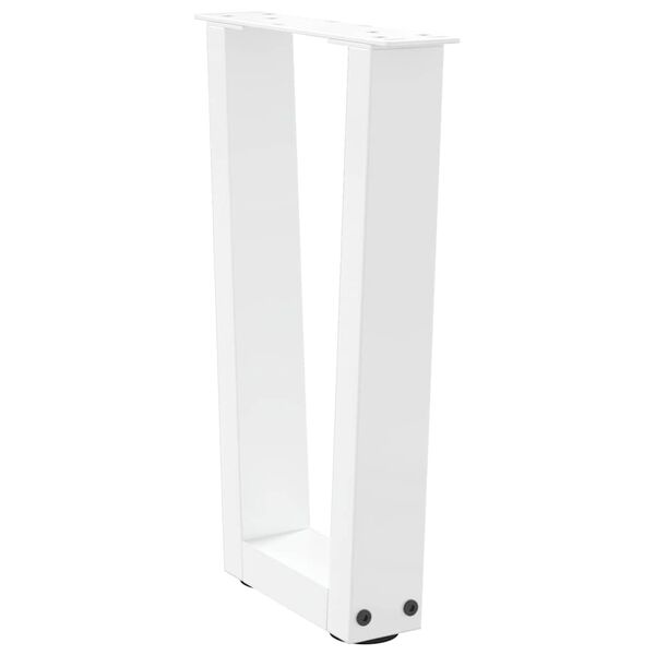vidaXL Coffee Table Legs V-Shape 2 pcs White 28x(42-43.3) cm Steel