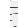 vidaXL Home Door 76 x 201.5 x 3.5 cm Aluminium and Tempered Glass