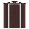vidaXL Garden Shed Dark Brown 192x938x223 cm Galvanised Steel