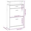vidaXL Shoe Cabinet Grey Sonoma 63x24x104 cm Engineered Wood