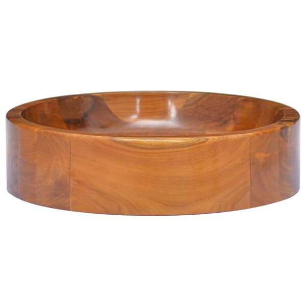 vidaXL Basin Solid Teak Wood &Phi;40x10 cm