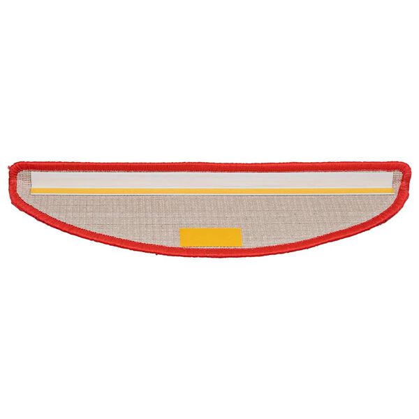 vidaXL Stair Mats 20 pcs 56x17x3 cm Red Half Round
