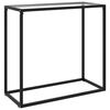 vidaXL Console Table Transparent 80x35x75 cm Tempered Glass