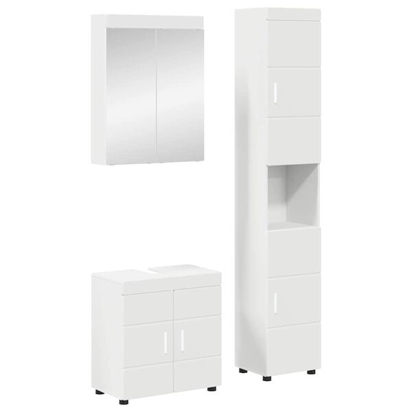 vidaXL Bathroom Furniture Set with Shelf TULUM White Engineered Wood