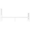 vidaXL Metal Bed Frame without Mattress with Footboard&nbsp;White 75x190cm