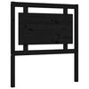 vidaXL Bed Frame without Mattress Black Small Single Solid Wood Pine