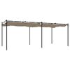vidaXL Pergola with Retractable Roof Taupe 589x292x230 cm