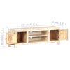 vidaXL TV Cabinet 120x30x40 cm Rough Acacia Wood