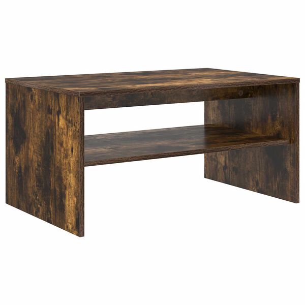vidaXL Coffee Table Smoked Oak 80 x 50 x 40 cm Engineered Wood