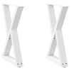 vidaXL Dining Table Legs 2 pcs White 50x(72-73.3) cm Steel