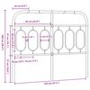 vidaXL Metal Replace Headboard White 120 cm