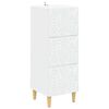 vidaXL Drawer Cabinet 33 x 34.5 x 90 cm Engineered Wood White