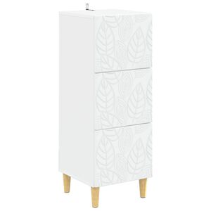 vidaXL Drawer Cabinet 33 x 34.5 x 90 cm Engineered Wood White