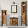vidaXL Bathroom Furniture Set with Shelf 4 pcs Brown Engineered wood