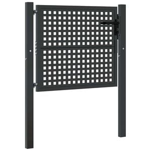vidaXL Garden Gate Anthracite 100x75 cm Steel