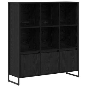 vidaXL Book Cabinet 2 pcs Black Oak 99.5 x 30 x 108 cm Engineered Wood