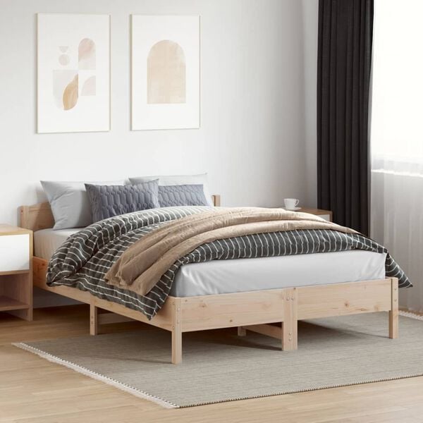vidaXL Bed Frame without Mattress 120x200 cm Solid Wood Pine