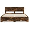 vidaXL Bed Frame with Drawer Smoked Oak 180 x 200 cm Engineered Wood