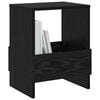 vidaXL Magazine Rack Black Oak 35 x 30 x 45 cm