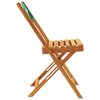 vidaXL Folding Garden Chairs 6 pcs Green Fabric and Solid Wood