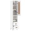 vidaXL Highboard White 34.5x34x180 cm Engineered Wood