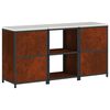 vidaXL Kitchen Storage Set with Shelf 3 pcs Rusty Weathering Steel
