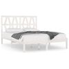 vidaXL Bed Frame without Mattress White Solid Wood 140x200 cm