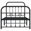 vidaXL Metal Bed Frame without Mattress with Footboard Black 90x200cm