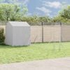 vidaXL Outdoor Dog Kennel with Roof Silver 6x6x2.5 m Galvanised Steel