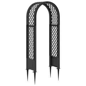 vidaXL Rose Arch with Spikes PP Anthracite