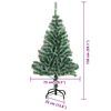 vidaXL Artificial Christmas Tree Snow Flocked with LED Light 150 cm
