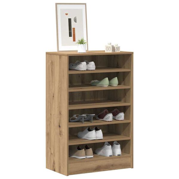 vidaXL Shoe Cabinet Artisan Oak 60x35x92 cm Engineered Wood