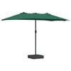 vidaXL Garden Parasol Green 385 x 209 x 244 cm Polyester