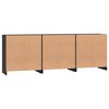 vidaXL Sideboard 3 pcs Black Oak 70 x 41 x 75 cm Engineered Wood