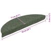 vidaXL Stair Mats Self-adhesive 30 pcs 56x17x3 cm Green Half Round