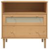 vidaXL Sideboard SENJA Rattan Look Brown 80x40x80 cm Solid Wood Pine