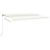 vidaXL Manual Retractable Awning with LED 500x300 cm Cream