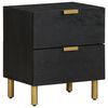 vidaXL Bedside Cabinet 2 pcs Black 40x33x46 cm Solid Wood Mango