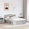 vidaXL Bed Frame Concerte Grey 150 x 200 cm Solid Pine Wood