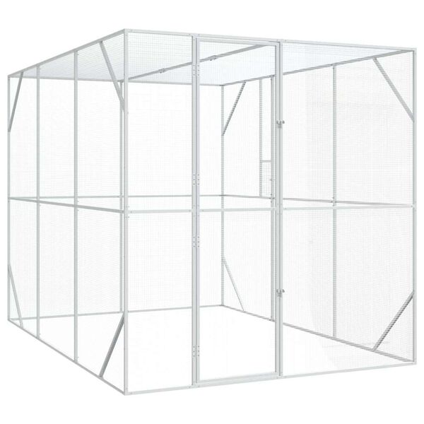 vidaXL Bird Cage Anthracite 210 x 304 x 213 cm Galvanised Steel
