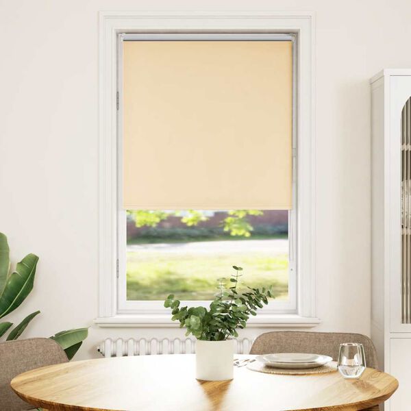 vidaXL Roller Blind Blackout Beige 80x175 cm Fabric Width 75.7 cm Polyester