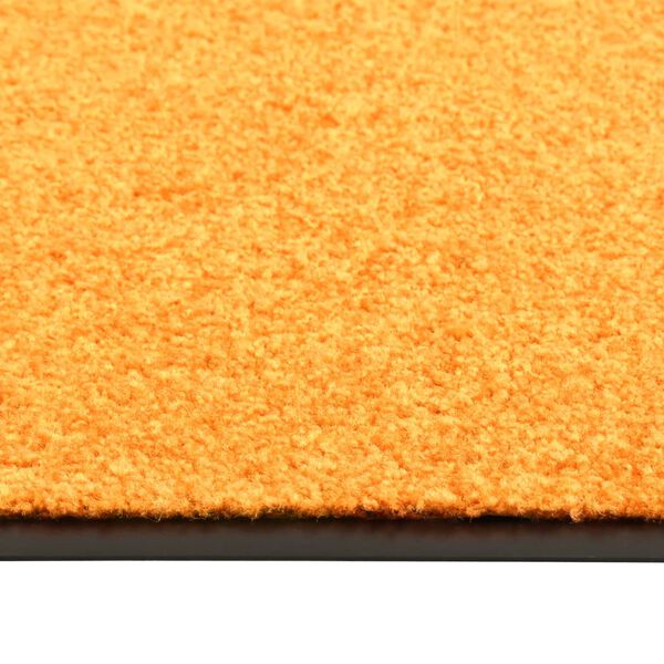 vidaXL Doormat Washable Orange 90x120 cm