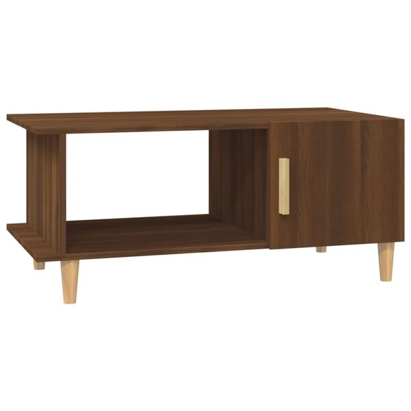 vidaXL Coffee Table Brown Oak 90x50x40 cm Engineered Wood