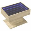 vidaXL Coffee Table with LED Sonoma Oak 70x50x45 cm Engineered Wood