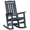 vidaXL Garden Rocking Chair 2 pcs Navy 70 x 92 x 108cm Plastic