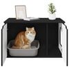 vidaXL Cat House Black 85 x 55 x 50.5 cm Engineered Wood