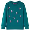 vidaXL Kids' Sweatshirt Dark Green 140