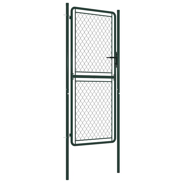 vidaXL Garden Gate Steel 100x175 cm Green