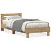 vidaXL Bed Frame Artisan oak 100 x 200 cm Engineered wood