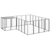 vidaXL Dog Kennel Black 8,47 m&sup2; Steel